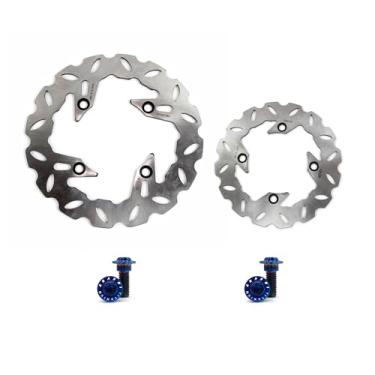 Imagem de Discos de freio dianteiros traseiros com parafusos de montagem para Honda Pantheon 125 250 2003-2007, Jazz 250 2001-2004, Forza 250 2000-2004, Foresight 250 2001-2007, acessórios de motocicleta