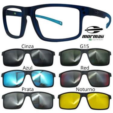 Imagem de Armação de Grau Mormaii 6127 Swap 5 com 6 Clipons - Escolha, Azul fosc