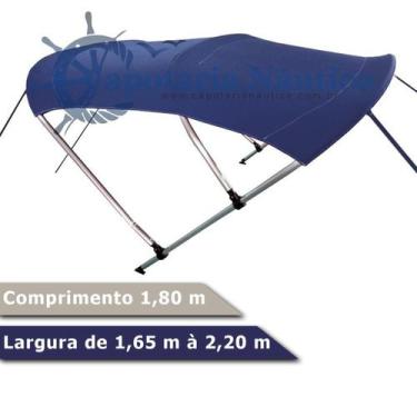 Imagem de Capota Toldo Nautico 3 Arcos Estrutura Reforçada Para Lanchas, Barcos 