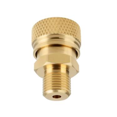 Imagem de eMagTech Adaptador de plugue de desconexão rápida de rosca macho BSPP 1/8 BSPP conector fêmea de conexão rápida de latão para pistolas de ar PCP 26,5 x 18 x 14 mm