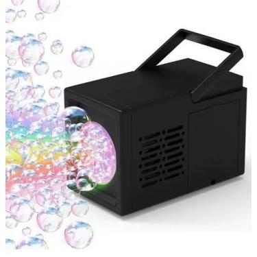 Imagem de Máquina de Bolhas de sabão Automática Brinquedo lança bolha ao ar livr