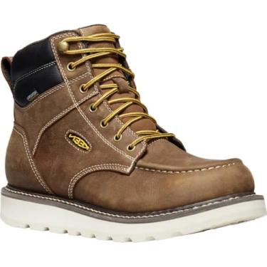 Imagem de Bota de trabalho Keen Utility Cincinnati 6" Masculina com bico macio prova d' gua, Belgian/Sandshell, 8 Wide