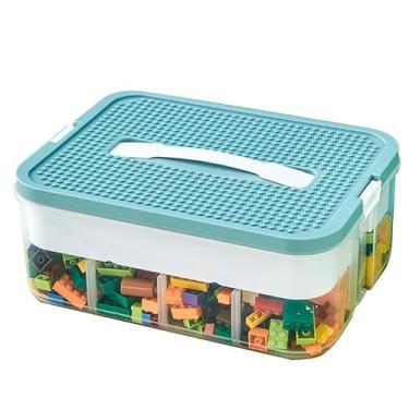 Imagem de Organizador de brinquedos, caixa empilhável de armazenamento de brinquedos para Lego Box Kids Toy Stackable Building Blocks Organizers