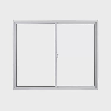 Imagem de Janela de Alumínio de Correr 120x150cm 2 Folhas com Vidro Mini Boreal Linha Soft mgm Branco