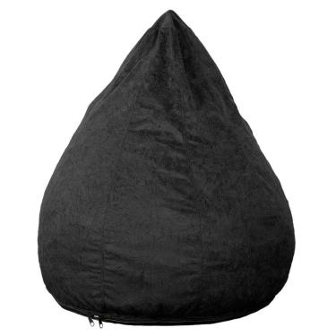 Imagem de Puff Confort Pera Suede Preto 90 cm