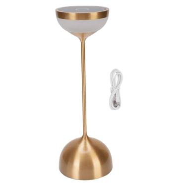 Imagem de Lâmpada de Mesa Sem Fio, Lâmpada de Cabeceira de Metal Leitura de Luz Recarregável de Mesa USB Luz para o Quarto de Restaurante Campo de Festas Ao Ar Livre