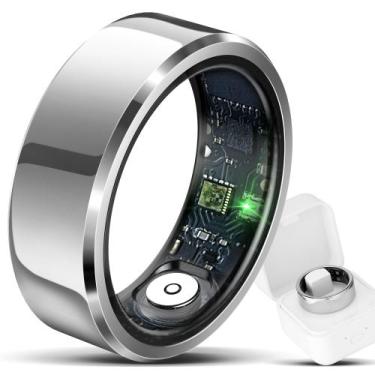 Imagem de Rastreador de fitness Smart Ring Hugrow Wellness Silver 7 IP68