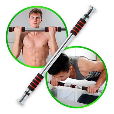 Imagem de Barra Fixa De Porta Flexão Exercícios Musculação Ajustável - Prime Bik