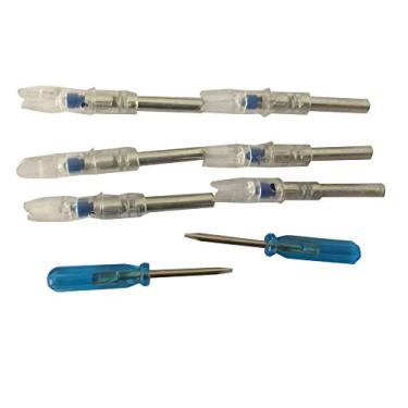 Imagem de jiexi fashion Nocks de flecha de arco compostos iluminados para diâmetro interno pacote com 6 (azul)