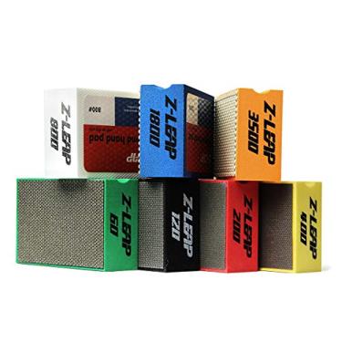 Imagem de Conjunto de almofadas de polimento de mão Z-LEAP Diamond para bloco de lixa de vidro concreto de granito, SC02015-7pcs, leap8-7pcs, Medium