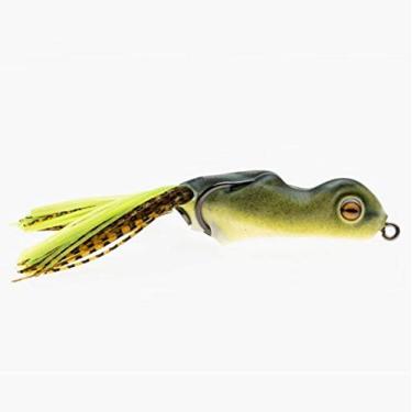 Imagem de Scum Frog Série Troféu Pintado Topwater Bass Fishing Hollow Body Frog Isca com Ganchos Sem Ervas Daninhas, Chá Verde, 5/8 oz