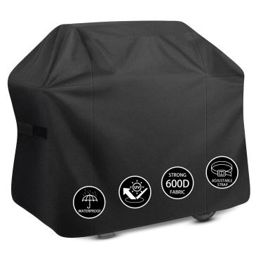 Imagem de ZHSX Capa Para Grelha De 52 Polegadas Churrasqueira Externa, Capas Churrasco Resistentes 600D Áreas Externas, Gás À Prova D'Água, Anti-Uv, Resistente Ao Desbotamento Com Alças Ajustáveis Weber, Gene