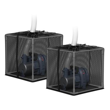 Imagem de Awvlvwa Saco de filtro para bomba de lago – Caixa de barreira de cubo antientupimento de malha com alças ajustáveis, bolsa grande de barreira de bomba para filtros de lagoas de água ao ar livre
