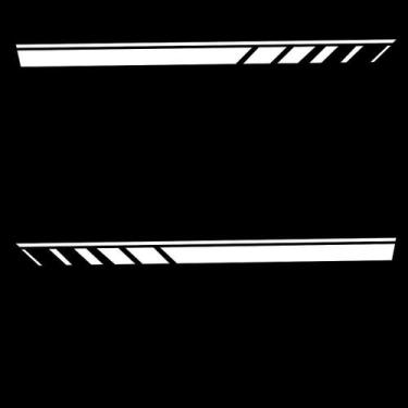 Imagem de Kit Faixas Adesivo Lateral - Yaris Branco 2022 2023 2024 - Jhow Adesiv