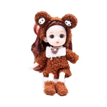 Imagem de Boneca De Bebê Com Articulação Móvel De 17cm, Vestido De Menina, Maqui