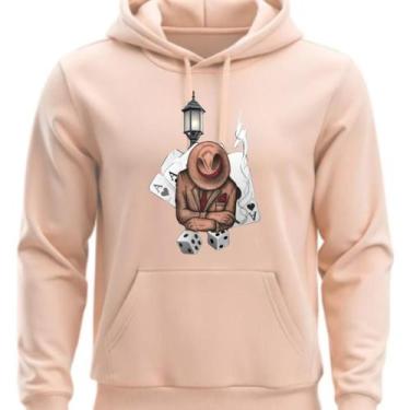 Imagem de Moletom Personalizado Cartas e Dados Com capuz - Hs, Bege, GG
