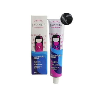 Imagem de Tinta de Cabelo sem Amônia 1.0 Preto Azulado - Japinha Color