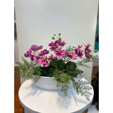Imagem de Arranjo Artificial Decorativo De Orquídea Rosa Toque Real - Toque de C
