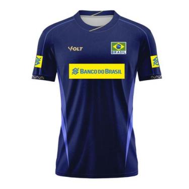 Imagem de Camisa Brasil Vôlei Volt 2025 Jogo 2 Azul - Masculino, GG, Azul