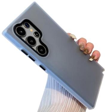 Imagem de Capa protetora para-choque à prova de choque, macia, fosca, cor Candy, gelatinosa (para Samsung S25Plus/preta)