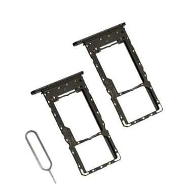 Imagem de (Pacote com 2 peças) A146w Peças de substituição para suporte de cartão SIM para Samsung Galaxy A14 (5G) SM-A146 A146W A146U 6,5 polegadas (versão dos EUA) [não serve para versão A146B A146F] (preto-2