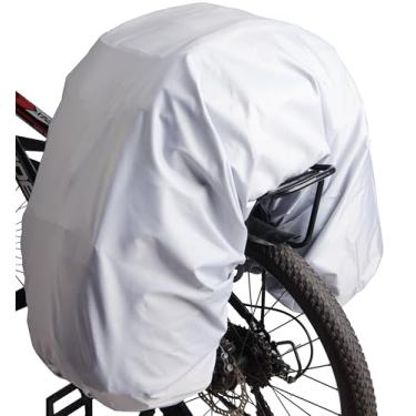 Imagem de VAOLOAV Capa de chuva para porta-malas de bicicleta 100L prata
