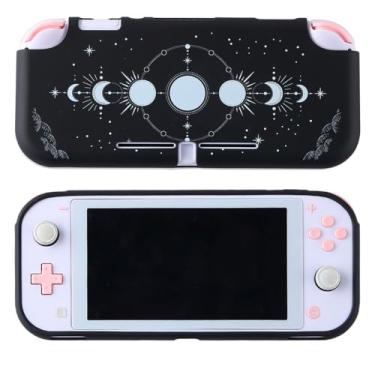 Imagem de Capa para Nintendo Switch Lite, acessórios de proteção, capa de silicone macio, compatível apenas com Switch Lite Black Moon Phase Anti-queda à prova de choque protetor estético