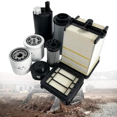 Imagem de 7295568 Kit de filtro de manutenção de 1000 horas 8 peças serve para Bobcat T450 T550 T590 T595 T630 T650 S450 S510 S530 S550 S570 S590 S595; 7023588 9 728 6322 7221934 6727475 7343102 7319444 6692337