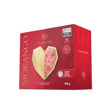 Imagem de Coração Chocolate Branco Com Morango - Chocolife - 1unx120g
