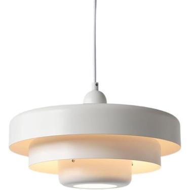 Imagem de Luminárias De Teto De Montagem Embutida, Abajur De Lâmpada Suspensa De Arte De Ferro Multicamadas Criativa, Lustre De Estilo Industrial Nórdico, Luz Pendente De Decoração De, White