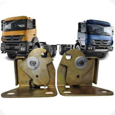 Imagem de Par Fechadura Da Grade Portinhola Do Capô Caminhão Mercedes Benz Atego