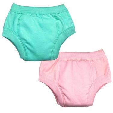 Imagem de Calcinha de Transição Treinamento Desfralde VERDE / ROSA - Minha Estre