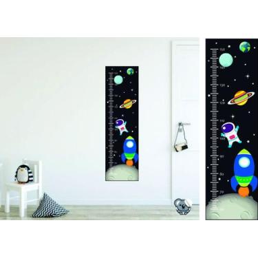 Imagem de Adesivo Decorativo Régua de Crescimento astronauta foguete - Colakoala
