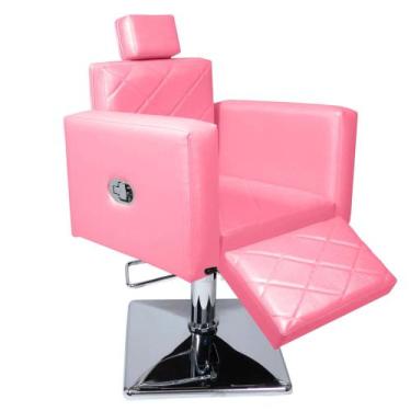 Imagem de Cadeira Evidence Reclinável Base Quadrada Com Descanso de Perna Rosa C