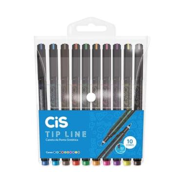 Imagem de Caneta hidrográfica Tip Line 0.4mm com 10 cores Cis