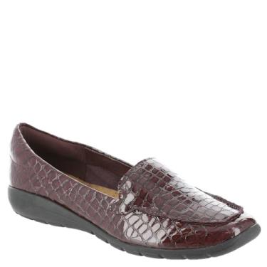 Imagem de Easy Spirit Mocassim feminino Abide 8, Berinjela - crocodilo - patente, 7 Wide