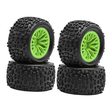 Imagem de JWQFBC Pneus para Carro RC em Escala 1:18. Aro RC. Peças 4x4 Prontas para Instalar. Manutenção Direta. Substitui Rodas Confiáveis ​​de Tratores de Esteira, Verde