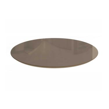 Imagem de Tampo Mesa Sala de Jantar Madeirado c/ Vidro TA60 Jantar/Premium Redondo 120x120cm Freijo/Bronze - Kappesberg