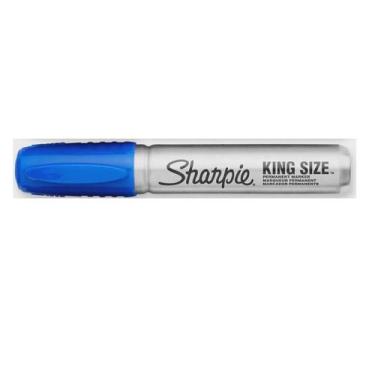 Imagem de Caneta Marcador Permanente Ponta Chanfrada King Size Azul - Sharpie
