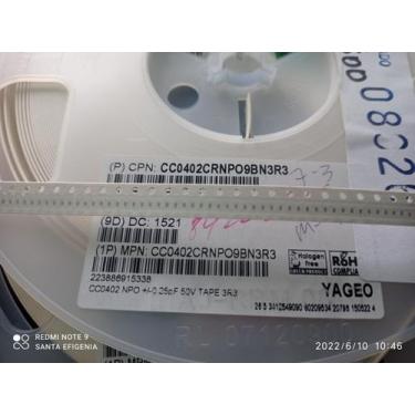 Imagem de 1000x Capacitor 3,3pf/50v 0402 Smd 0,5x1mm Np0 Yageo