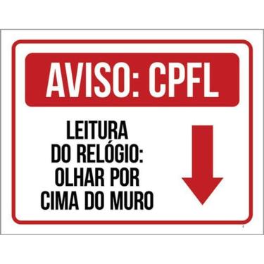 Imagem de Placa Sinalização - Aviso Cpfl Leitura Relógio 36X46