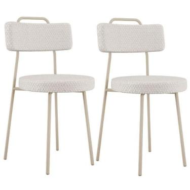 Imagem de Kit 02 Cadeiras Decorativas Estofada Sala Jantar Barcelona Arena L02 B