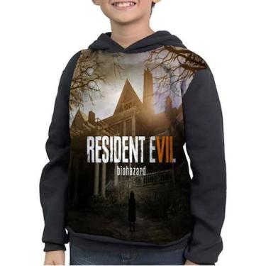 Imagem de Casaco Moletom Infantil Resident Evil 7 Biohazard Full Print - smoke, 
