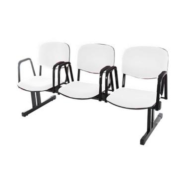 Imagem de Cadeira em longarina para Igrejas e Auditórios Linha Hotel Branco