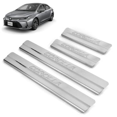 Imagem de Soleira Aço Inox 4 Porta Brasikar Corolla 2022