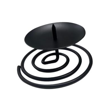 Imagem de Ｂｅｓｇａ Suporte de Vela de Metal, Candelabro, Ornamento Estável, Suporte de Vela, Suporte de Castiçal para Decoração de Mesa de Jantar, Festa, Jantar, Decoraç, Preto, Tamanho real