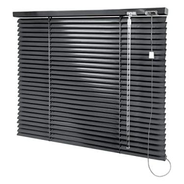 Imagem de Persiana Horizontal Cinza Chumbo - 1,60m larg x 1,10m alt - Alumínio 25mm - Persianet
