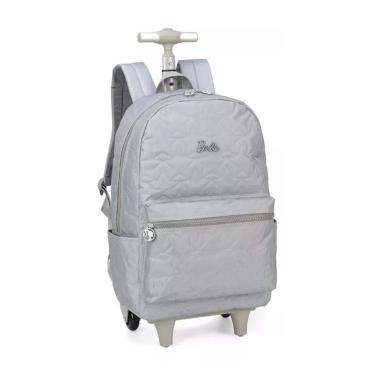Imagem de Mochila de Rodinhas Barbie Estrelas Cinza Luxcel
