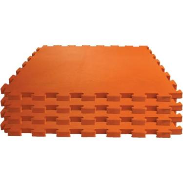 Imagem de Tatame, Evamax, 04 Placas, 1 m x 1 m x 1 cm, Laranja
