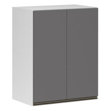 Imagem de Armário Perola 60cm 2 Portas Branco Polar C/Cinza Puro